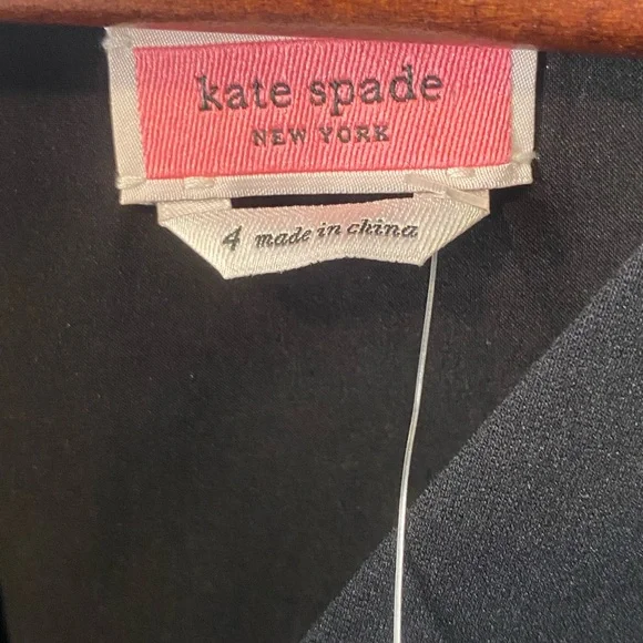 Kate Spade New York Ponte Bow-Knot Peplum Top Black Size 4 - Picture 4 of 7